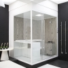 Revolution e Matrix sono uno spazio wellness completo e integrato in una singola cabina che unisce i tre principali elementi del  well being  calore, vapore, acqua. Presentano una tecnologia hardware unica, brevettata inserita in un design contemporaneo, pulito nelle linee che lo rende oggetto d arredo esclusivo.  Revolution ha 4 misure standars, mentre Matrix e completamente personalizzabile. Progettate per uso professionale, sono perfette anche per uso domestico.