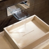 lavabo soprapiano  e lastre collezione xtra_marble, col. tobacco veined